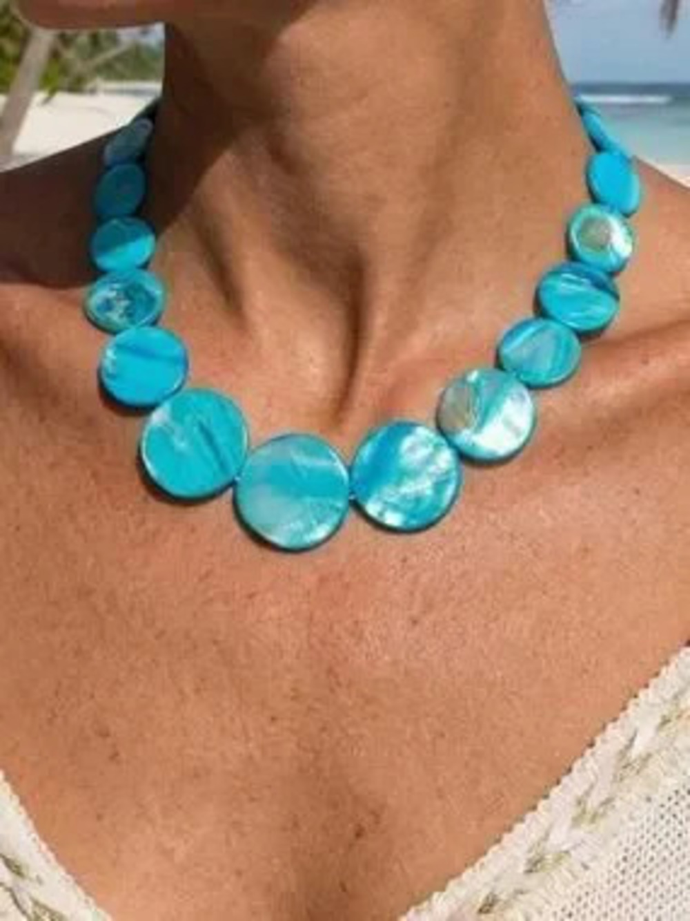 Disc?Statement Necklace N2258